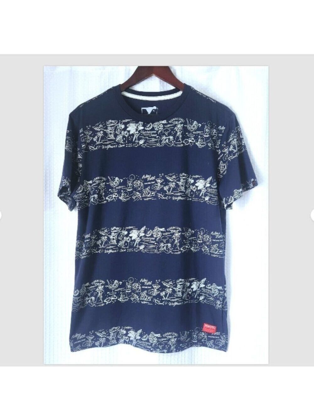 Men’s Hawaiian Surf Tee • Blue Graphic Shirt • Size Large • Mahi Mahi